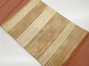 横段に古典柄模様織出し名古屋帯